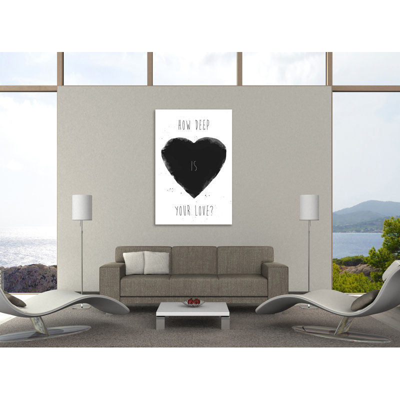 «How Deep Is Your Love», toile tendue par Balazs Solti, H 48 po x l 32 po x P 1,5 po