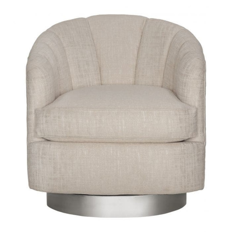 Fauteuil demi-tonneau pivotant de 28,75 po Conseilsy, Sable 9508, Tabac