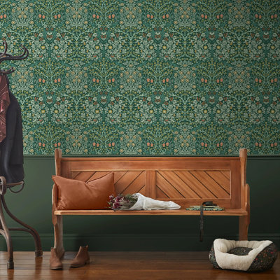 William Morris At Home Blackthorn Floral Wallpaper