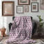 Polka Design mauve - couverture en sherpa de qualité supérieure 1 pièce-100491534