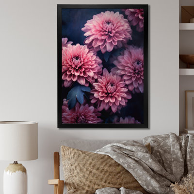 «Pink Grey Mums Spendor», reproduction sur toile