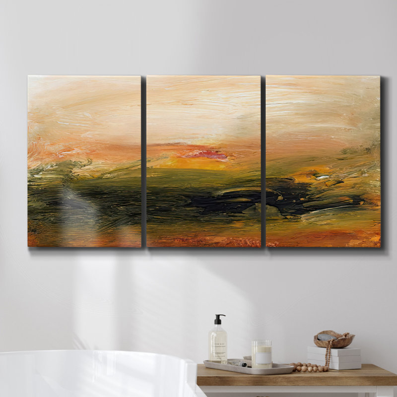 Forme de la mer, reproduction sur toile 3 pièces, H 36 po x l 72 po x P 2 po