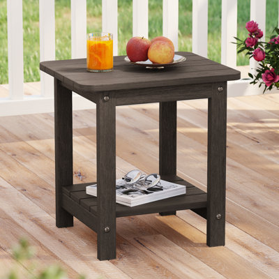 Patio Outdoor Adirondack Plastic/Resin Side Table Weather Resistant End Table