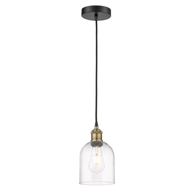 Luminaire suspendu à cordon 1 lumière Edison Anacaren - 616-G558
