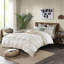 Housse de couette pour lit double / grand en coton avec rayures imprimées