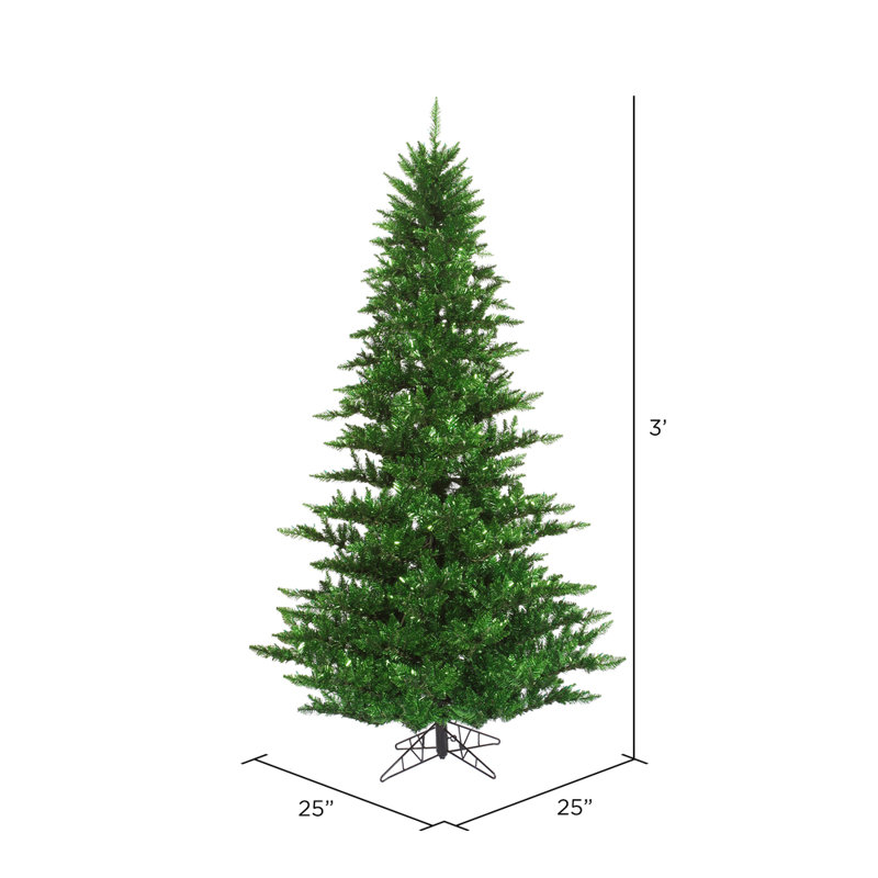 Sapin de Noël artificiel vert Tinsel, H 3 pi