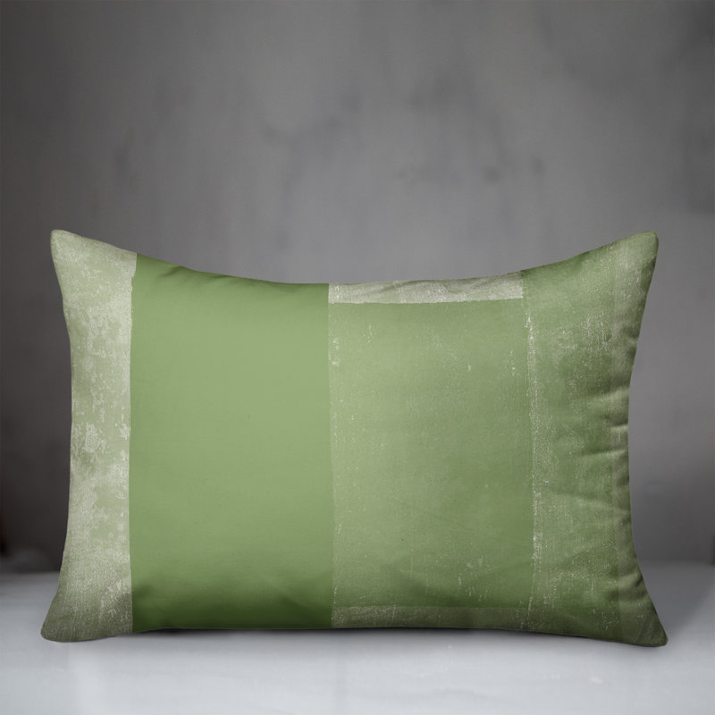  Coussin intérieur / extérieur géométrique, Vert