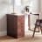 Solid wood red oak desk with drawers-1325311708