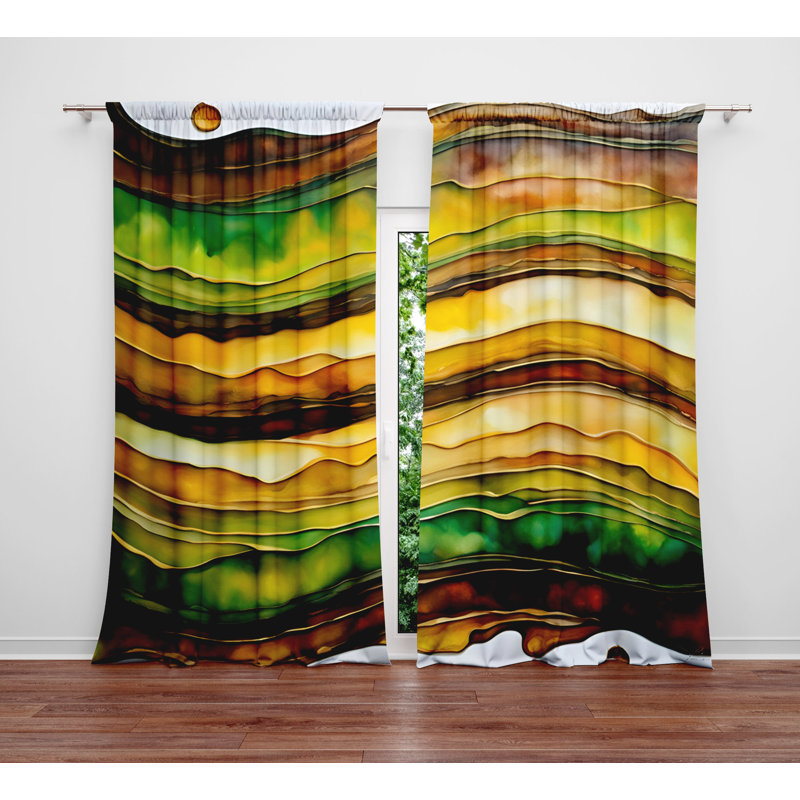 Paire de rideaux semi-transparents en polyester Eiven, L 20 po x L 61 po