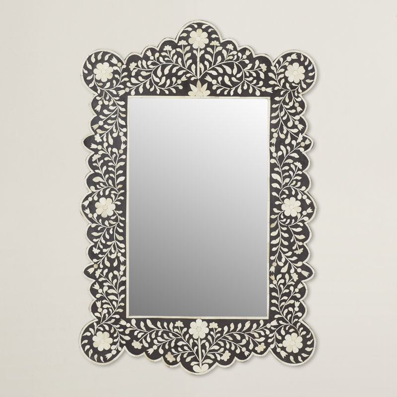 Vivienne Arched Bone Inlay Wall Mirrored