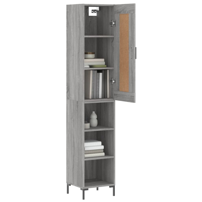34.5cm Sideboard, Grey Sonoma