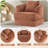 Oversized Upholstered Convertible Accent Barrel Chair-1364856245