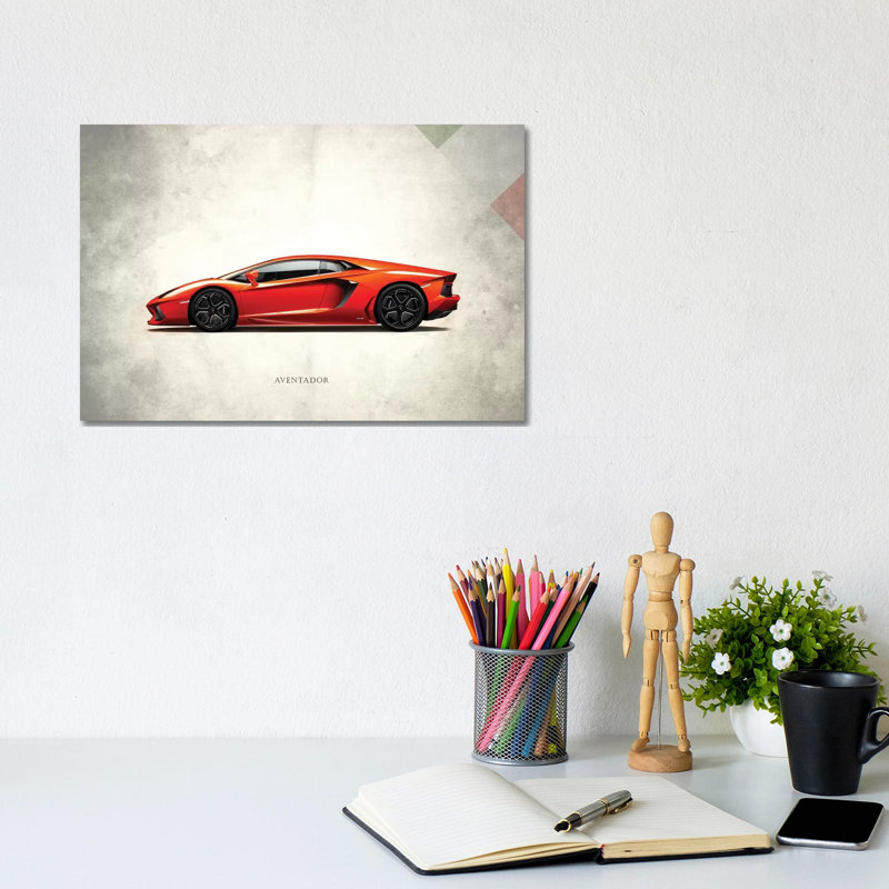 Lamborghini Aventador by Mark Rogan - Print on Canvas, Wrapped Canvas, 101.6 cm H x 66.04 cm W x 3.175 cm D