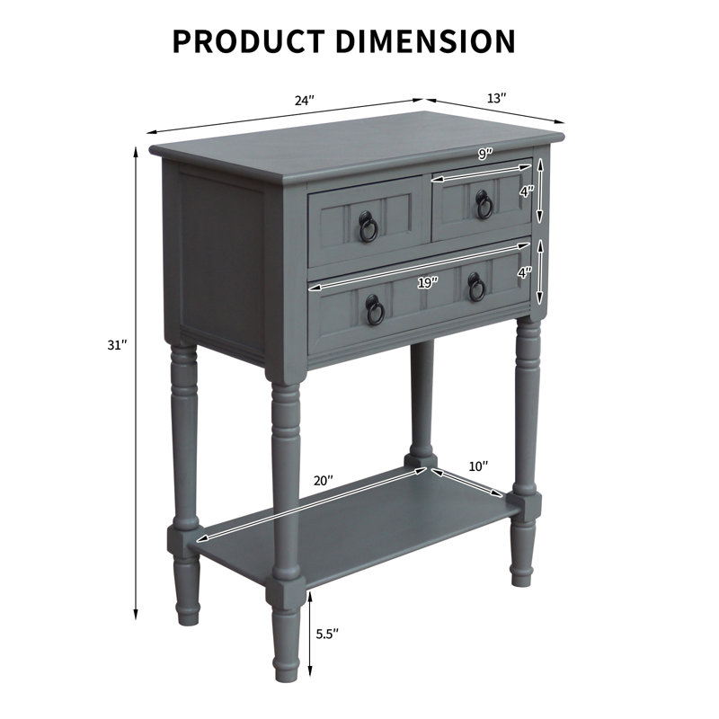 Console de 23,6 po Bertero, Gris Vendée