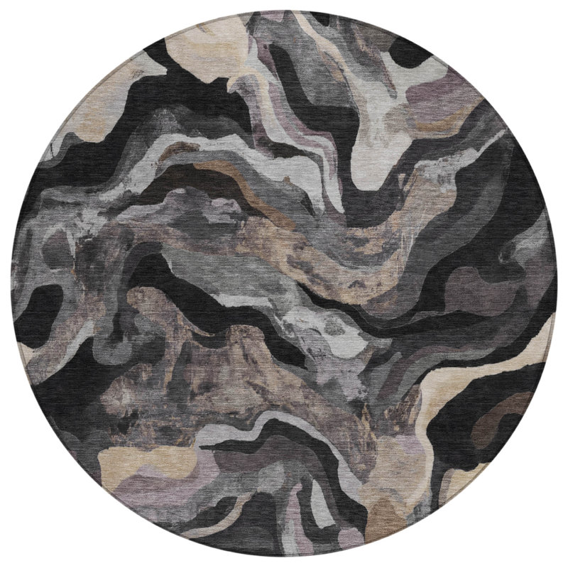 Machine Washable Indoor/Outdoor Colman ACN2162 Modern Rug, Rectangle 5' x 7'6"
