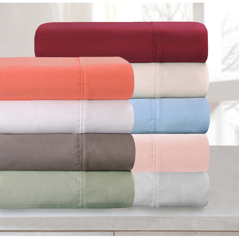 Luxury 700 Thread Count Certified Certified Egyptian Cotton Sateen Pillowcase, King, Light Blue