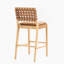Ensemble de 2 tabourets de bar en bois Rieti