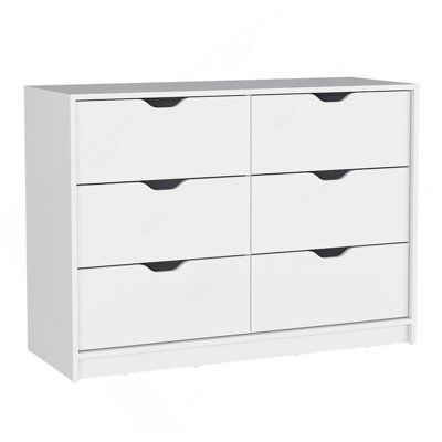 Commode H 30 po, commode 4 tiroirs avec 2 armoires inférieures, commode blanche