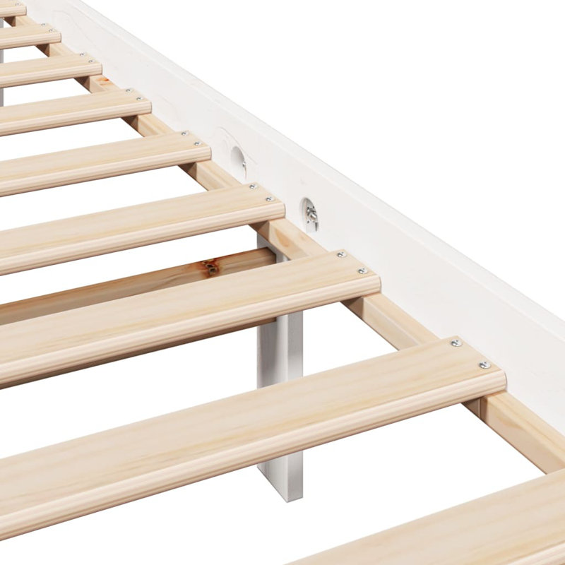 Clearfield Solid Wood Bed, 75 x 190cm, White