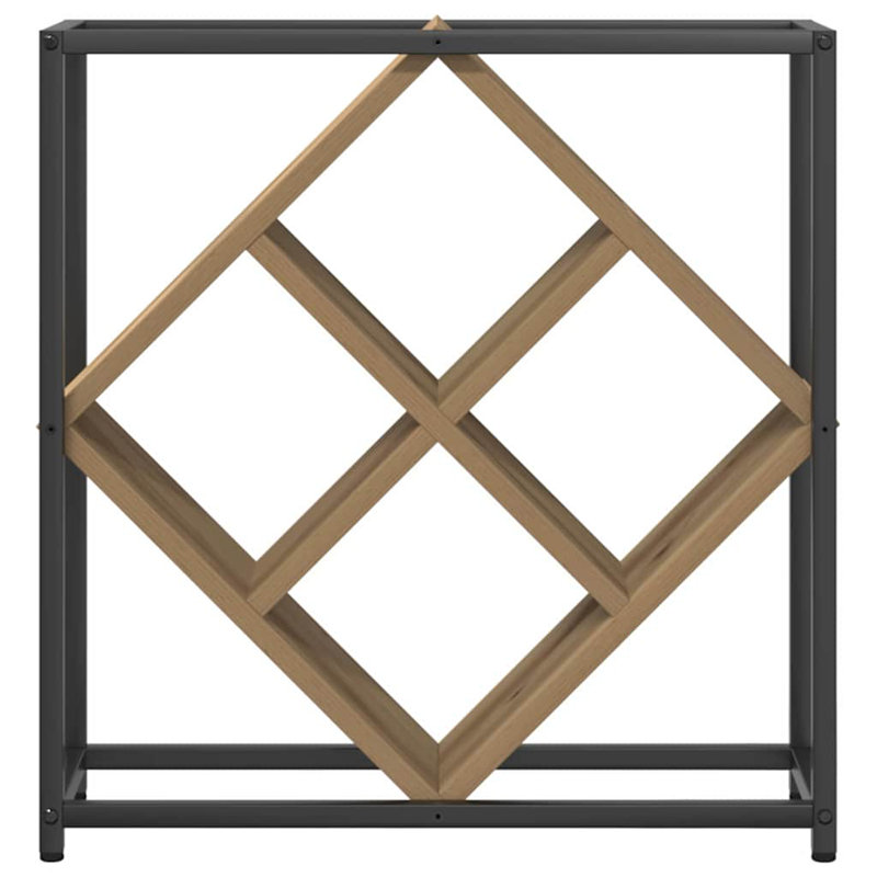 Wine Rack Engineered Wood Storage Organizer Modern Indoor Stylish Home, Artisan Oak