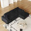 Canapé en velours côtelé modulaire de 114,5 pi, canapé réversible à siège inclinable, canapé 2 en 1 avec fauteuil inclinable et canapé en forme de L avec trois coussins décoratifs et deux coussins décoratifs-1115147309