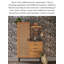 Armoire de rangement moderne à simple porte en rotin de pin massif minimaliste