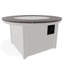 42" Round Rustic Polymer Fire Table with Propane Shelf-327903688