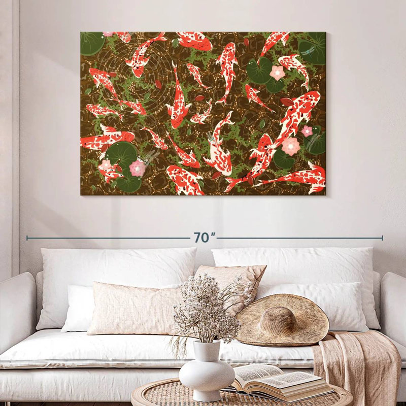 Brampt Koi Pond Patterns, 32'' H x 48'' W