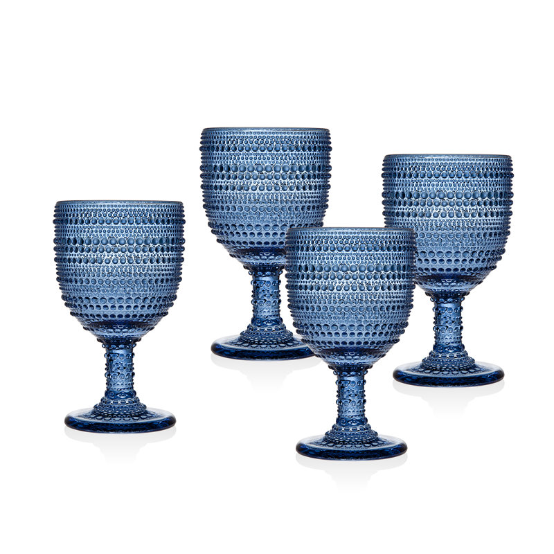 Babbitt 12oz. Crystal Goblet Set, Navy