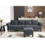 Sectional Couch With Storage, Grey, 4, Modern Design, Cover, Wood Frame 4 Convertible Storage , Design For Comfortable Living-121117364