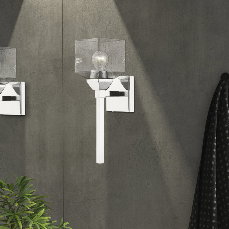 Ashanni Dimmable Bath Sconce, Polished Chrome