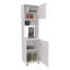 Garde-manger avec rangement ouvert et 2 portes, blanc