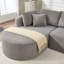 109 Inch Cloud Sectional Couch, Boneless Sofa For Living Room, Corduroy Modular Couch With L Shape Chaise, Modern Compressed Sofa In A Box, Memory Foam Filling (WHITE)-945874184