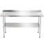 Table de préparation en acier inoxydable avec tablette réglable et pieds galvanisés, table de travail commerciale robuste pour la cuisine, la maison, le restaurant et l'hôtel-185070359