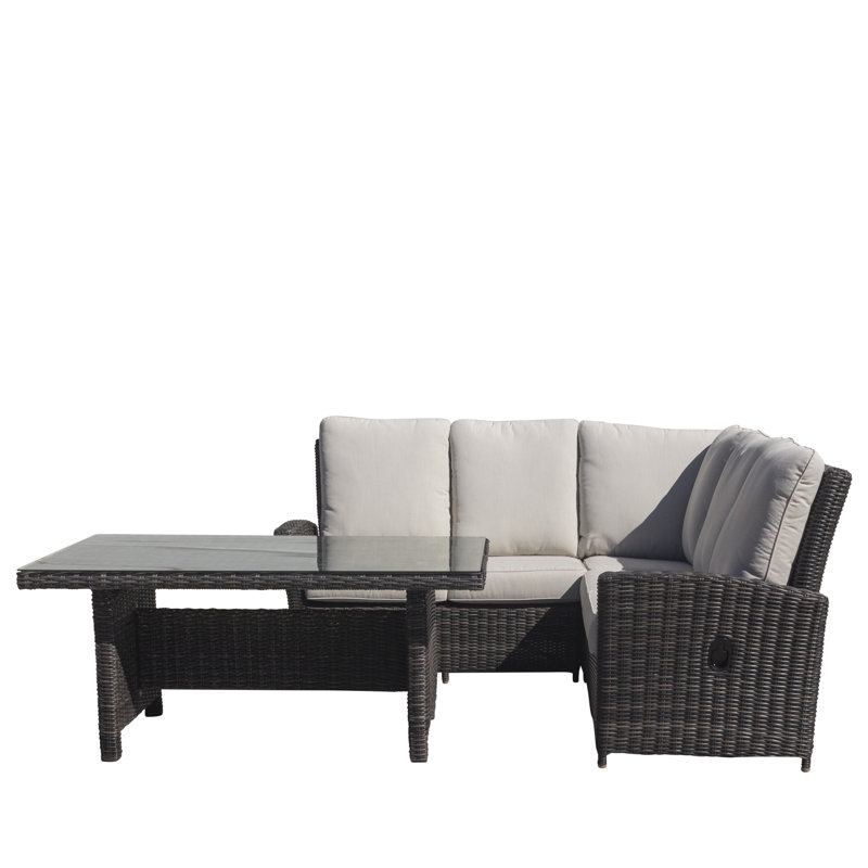 Lissowski 5 - Person Patio Conversation Set with Cushions
