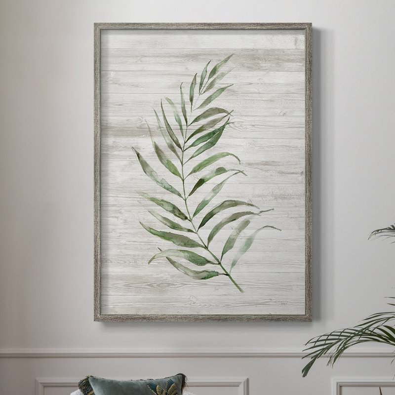 «Tropic Frond I», reproduction encadrée - bois massif 47758, H 11 po x l 9 po