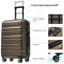 Ensemble 6 pièces de valises rigides en ABS - Valises légères et durables avec deux roues pivotantes, tailles de bagage à main et pour bagages