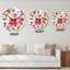 Seamless Pattern With Watercolor Flowers - Patterned wall clock-1798689097