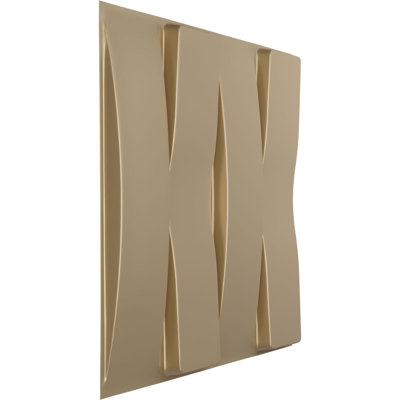 Panneau mural décoratif 3D universel l 19 5/8 po x H 19 5/8 po Caputo EnduraWall métallique (couvre 2,67 pieds carrés)