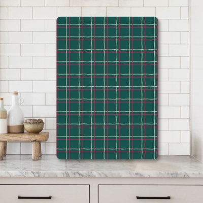 Tempered Glass Cutting Board, 7.9 x 11.8 inches | 100% Antibacterial, Easy-Clean Surface, Non-Slip Silicone Feet | Perfect for Food Prep & Serving, Durable & Stylish Kitchen Essential, Not Dishwasher Safe
