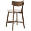 Upholstered Counter Stool with Solid Wood Frame