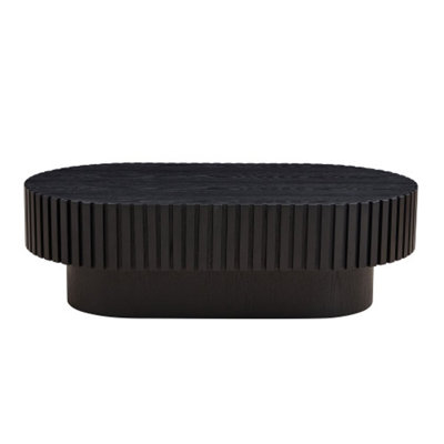 43.70Inch Modern Handcraft Drum Coffee Table Oval Coffee Table for Living Room