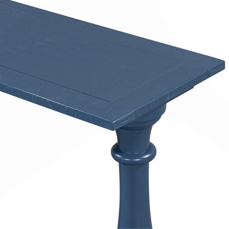 Charming Vintage Sofa Table with Exquisite Design, Perfect for Enhancing Any Room's Aesthetic and Functionality, Blue