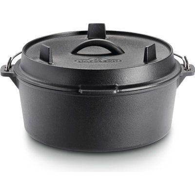 Grill Accessories  Cast Iron Dutch Oven -  - 5.6 Liter, With Lid, Handles, Use on Gas or Charcoal - Napoleon 56059