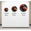 Horloge murale asiatique en verre trempé, rouge, noir, or-490804618-490804621