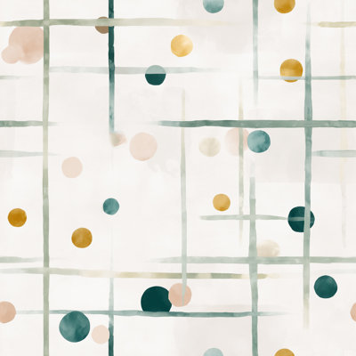 Papier peint texturé, grille d'aquarelle, décoration murale amovible