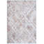 Tapis géométrique beige en fibres synthétiques résistant aux taches et à la perte de poils moyen 5 pi x 7 pi-129227610-129227609