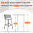 Swivel Bar Stool With Curved Weaving Design-1275744522