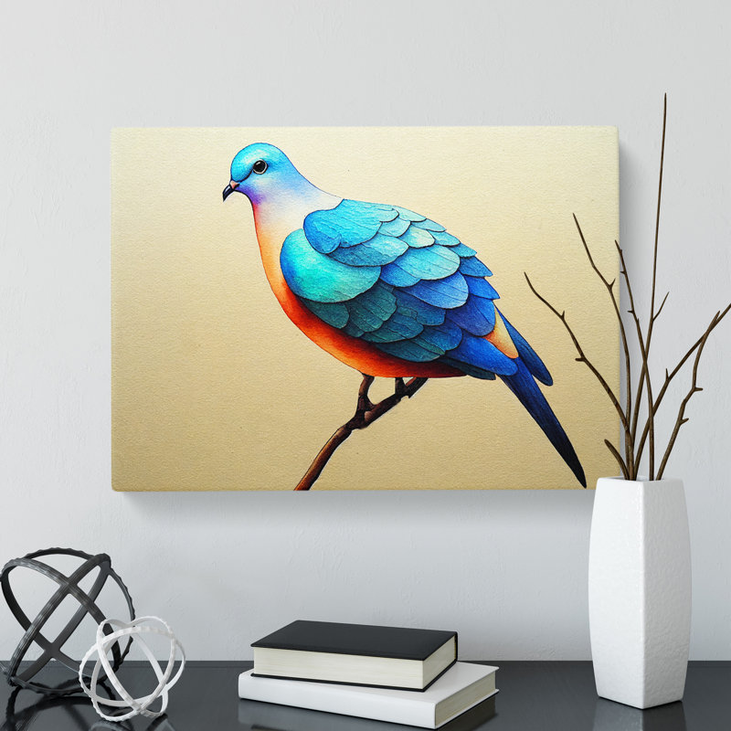 Dove Bird In Watercolour Vol.2 - Wrapped Canvas, 50cm H x 76cm W x 3cm D
