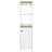 Linen Cabinet, Two Interior  Shelves, Two Open Shelves, Single Door-1949897843